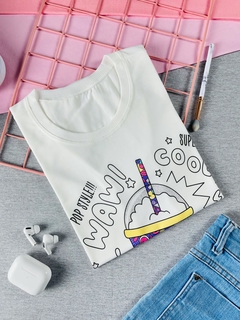 T-shirt ribana canelada Pop style - comprar online