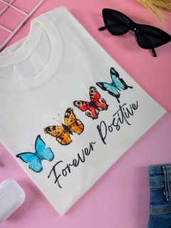 T-shirt ribana canelada Forever positive - comprar online