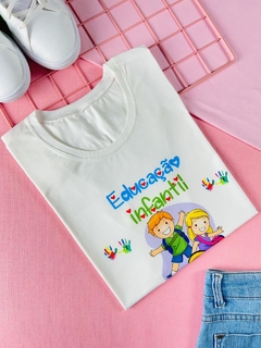 T-shirt ribana canelada Educação Infantil - comprar online