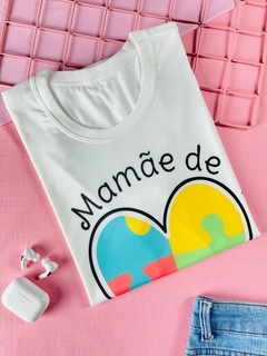 T-shirt ribana canelada Mamãe de autista - comprar online