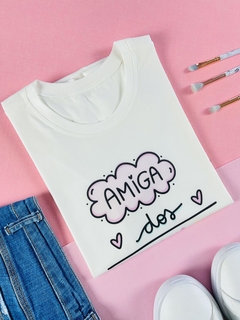 T-shirt ribana canelada Amiga dos melhores momentos - comprar online