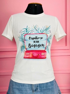 T-shirt Ribana Canelada Orgulhe-se da sua bagagem - comprar online