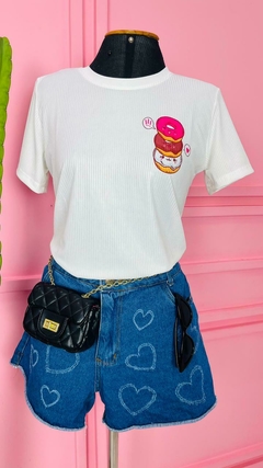 T-shirt Ribana Canelada Donuts - comprar online