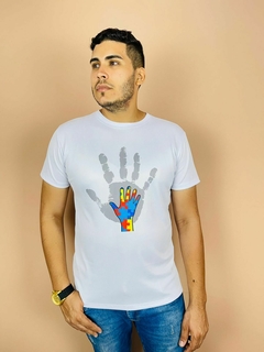 T-shirt Masculina Canelada Pai Autista