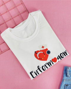 T-shirt ribana canelada Profissões Enfermagem - comprar online