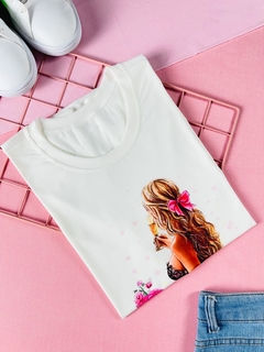 T-shirt ribana canelada Girl - comprar online