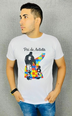 T-shirt Masculina Canelada Pai de Autista