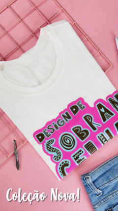 T-shirt ribana canelada Design de sobrancelhas - comprar online