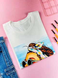 T-shirt ribana canelada Girl - comprar online