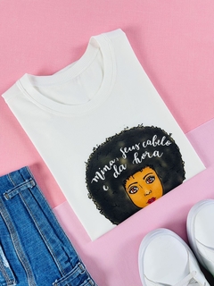 T-shirt ribana canelada Mina, seu cabelo é da hora - comprar online