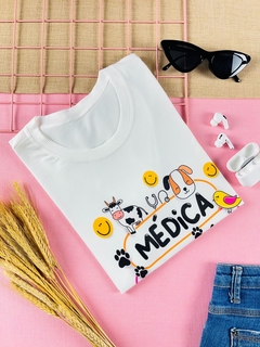 T-shirt ribana canelada Médica Veterinária - comprar online