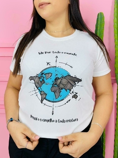 T-shirt Canelada Ide por todo mundo e pregai o evangelho a toda criatura - comprar online