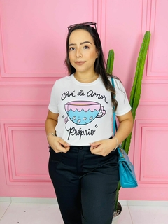 T-shirt Canelada Chá de amor próprio - Fabi T-shirts