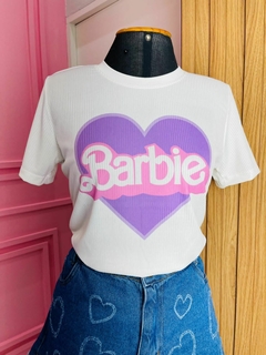 T-shirt Ribana Canelada Barbie coração lilás - loja online
