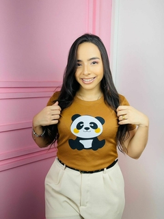 T-shirt Canelada Panda- caramelo - comprar online