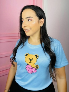 T-shirt Canelada Teddy - azul céu na internet