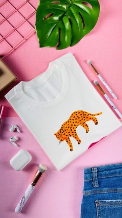 T-shirt ribana canelada Tigres coloridos - comprar online