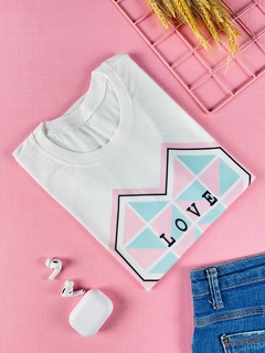 T-shirt ribana canelada Love - comprar online