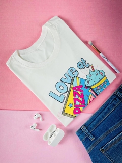 T-shirt ribana canelada Love at - comprar online