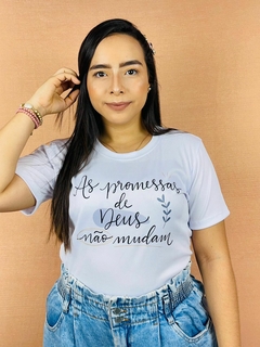 T-shirt Canelada As promessa de Deus não mudam na internet