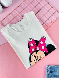 T-shirt ribana canelada Minnie - comprar online