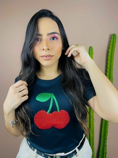 T-shirt Canelada Cherry -Preta na internet