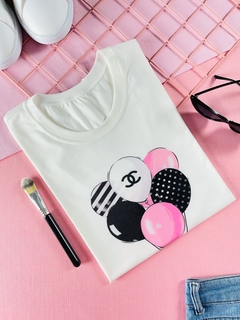 T-shirt ribana canelada Balões chanel - comprar online