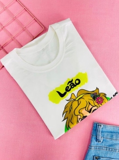 T-shirt ribana canelada Signo Leão - comprar online