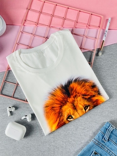 T-shirt ribana canelada Leão - comprar online