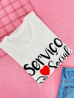 T-shirt ribana canelada Profissões Serviço social - comprar online