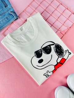 T-shirt ribana canelada Snoopy - comprar online