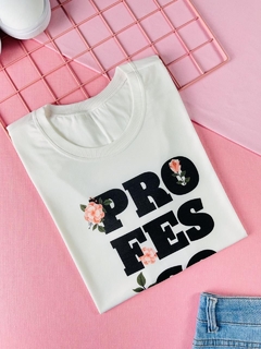 T-shirt ribana canelada Professora - comprar online