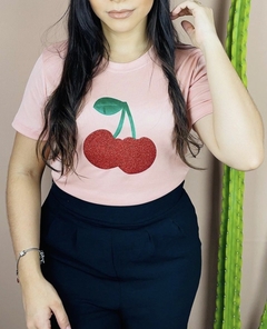 T-shirt Canelada Cherry -Salmão na internet
