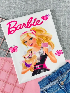 T-shirt ribana canelada Barbie Doguinho