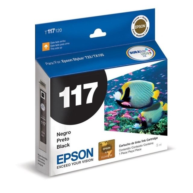 Cartucho Epson T117 Negro Original Tinta 5 Ml T117120