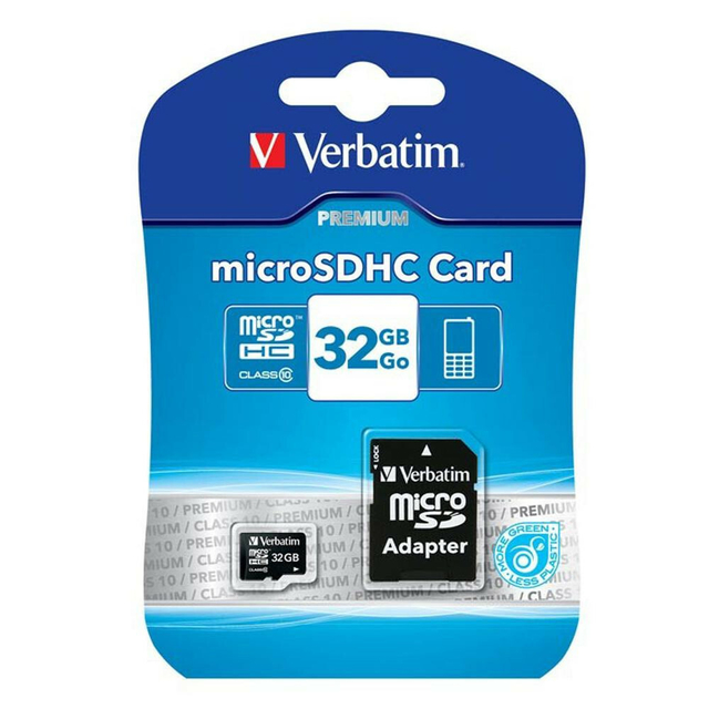 Memoria micro sd 32 gb verbatim clase 10 44083