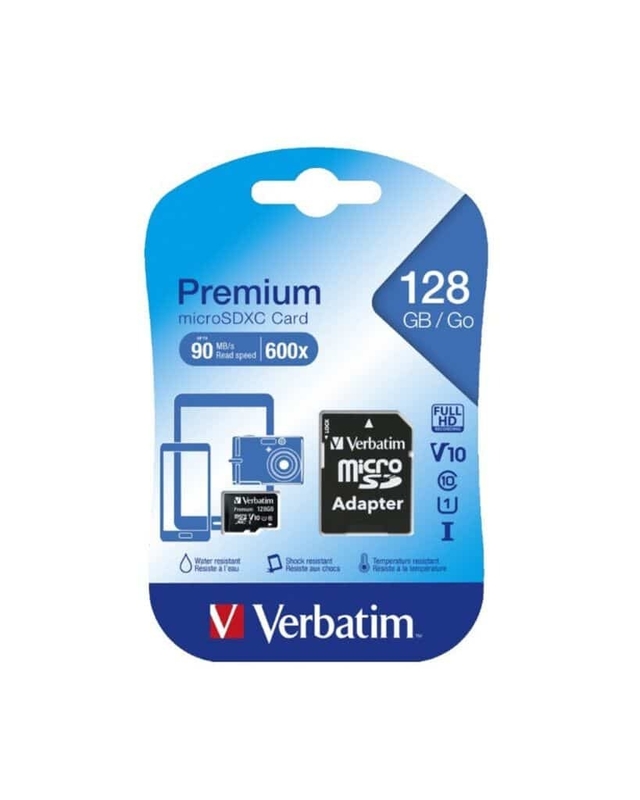 Tarjeta de memoria Verbatim 44085 Premium con adaptador SD 128GB