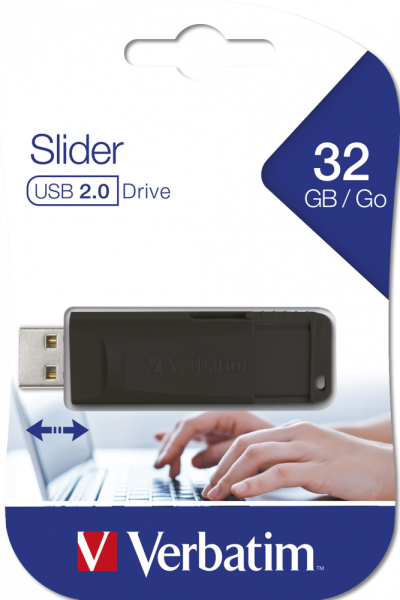 PEN DRIVE VERBATIM SLIUDER 32GB USB 2.0