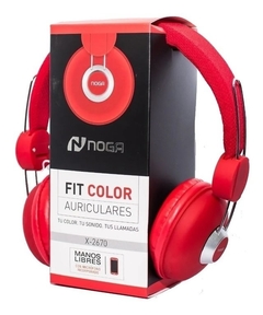 Auriculares Celular Noga X-2670 Microfono Manos Libres.- Colores- NEGRO-BLANCO-ROSA-ROJO