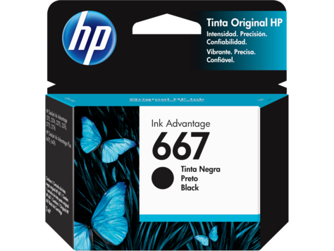 Cartucho de tinta HP 667 negra Original (3YM79AL)