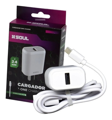 Cargador Viajero X1 Soul 2.1a Con Cable Type C