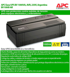 Ups Apc 1000va Para Pc Gamer Simil Bx1100 Bv1000i-ar Estabilizador Y Protector De Tension