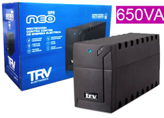 UPS TRV NEO 650 CON PUERTO USB + SOFTWARE DE MONITOREO + 4 TOMAS IRAM: (3+1) + BATERÍA INTERNA