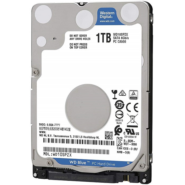 DISCO NOTEBOOK WD BLUE 1TB 5400RPM SATA 6Gbps 2.5"