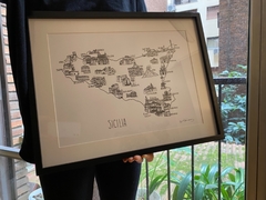 Mapa de Sicilia - comprar online