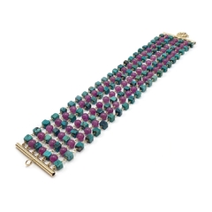 Pulseira amarril mix de pedras - comprar online