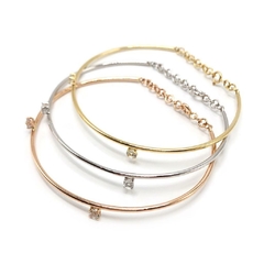 Pulseira Bracelete com Topázio Branco - loja online