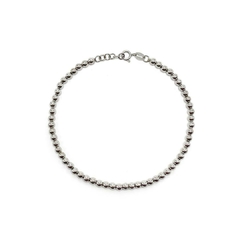 Pulseira bolinha ouro branco