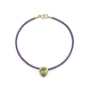 Pulseira peridoto fio de seda