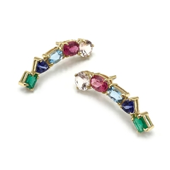 Ear cuff Pedras coloridas - comprar online